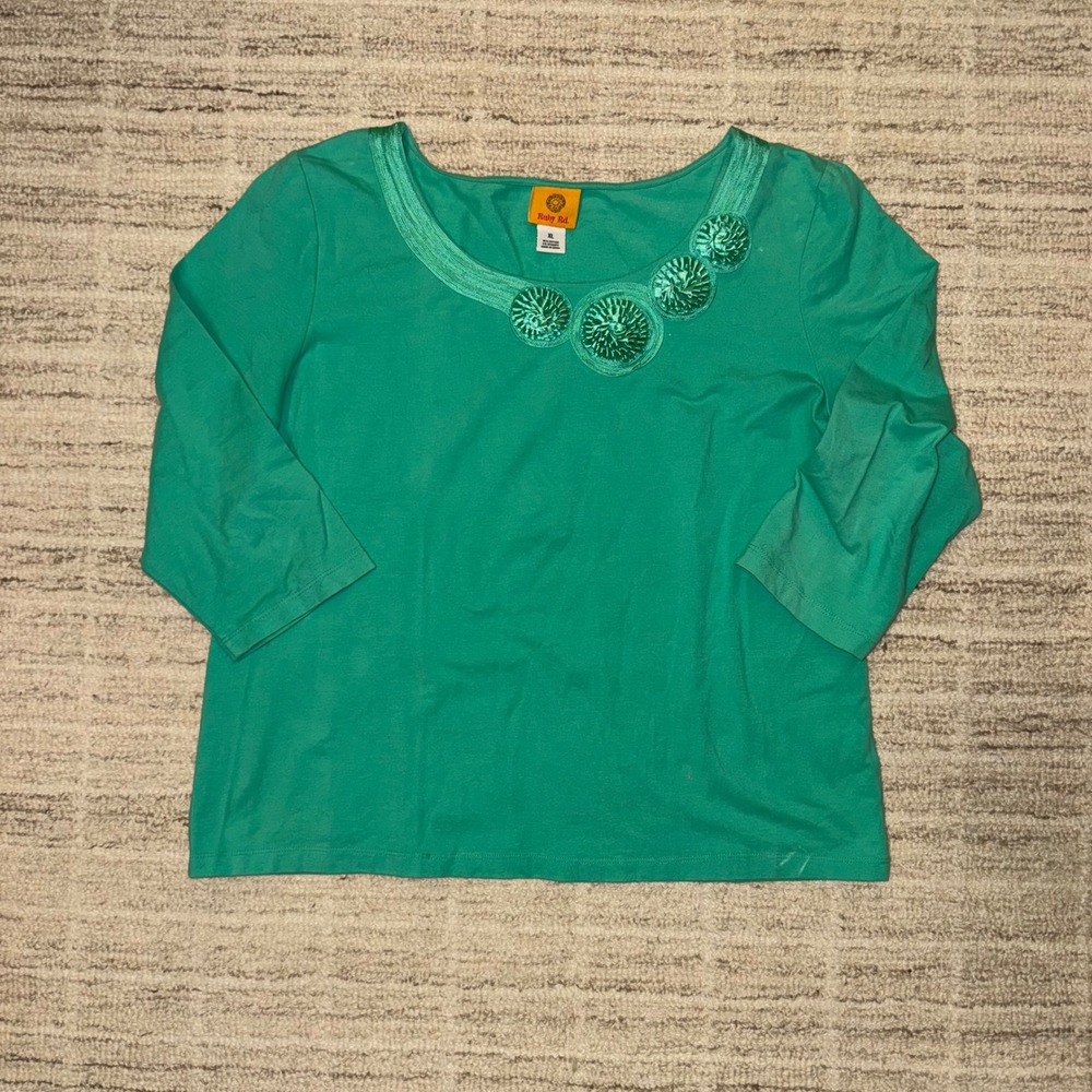 Ruby Rd. Embellished Top